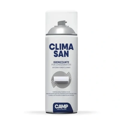 Imagen de CAMP CLIMASAN Spray higienizante para sistemas de aire acondicionado, el hogar y automóvil, purifica neutraliza los malos olores, 400 ml