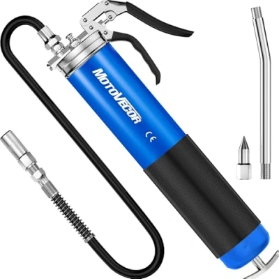 Imagen de pistola de engrase agarre resistente alto rendimiento, manguera flexible reforzada extra larga 27 pulgadas