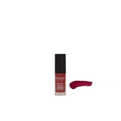 Imagen de Benecos natural beauty 95356 Cosméticos orgánicos lápiz labial líquido mate altamente pigmentado con cera de carnauba sin talco vegano baya sangrienta, 5 ml