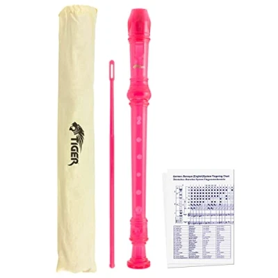 Imagen de Tiger REC7 PK Flauta dulce soprano, color rosa