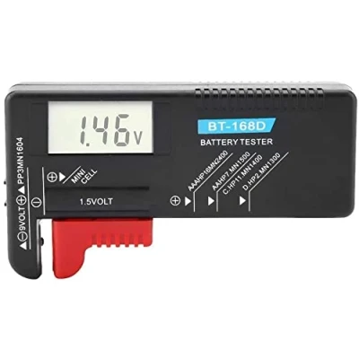 Imagen de Comprobador de batería CAM2 BT 168D digital para pilas AA, AAA, C, D, 9V, 1.5V y botón