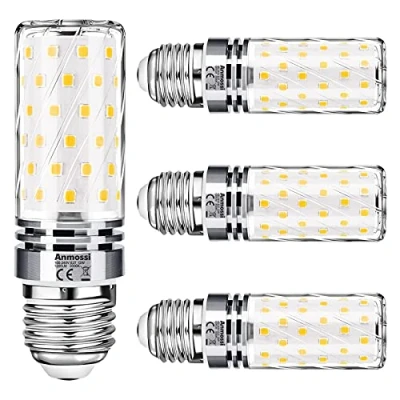 Imagen de Anmossi Bombillas LED E27 3000K,12W maíz Bombilla equivalente a 100W Incandescente Bombilla,Blanco Cálido,1200Lm,No regulable,Edison Tornillo Bombillas,4 unidades