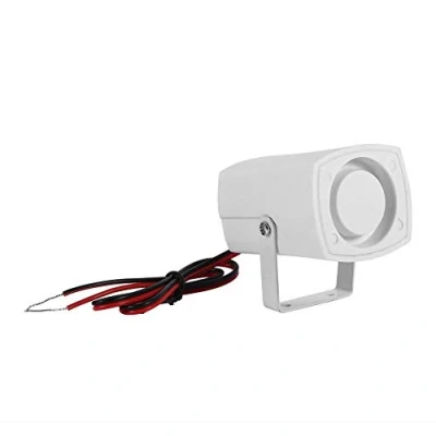 Imagen de Sirena de Alarma, con Cable Mini Sistema Alarma Sonora Seguridad para vehículos en casa Fuerte Soporte 110dB DC 12V.
