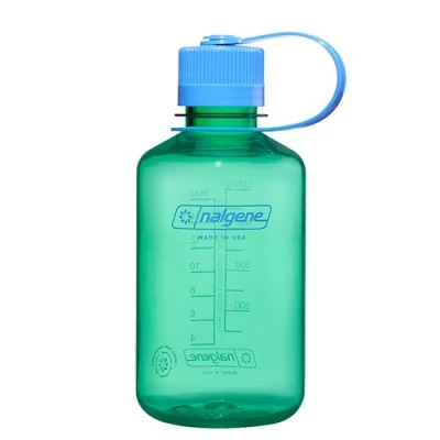 Imagen de Nalgene Botella de agua, ligera, sostenida Tritan sin BPA, inastillable, para mochileros, senderismo, gimnasio, 16 onzas, boca estrecha, verde pastel