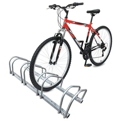 Imagen de VOUNOT Soporte para Aparcar 4 Bicicletas, Aparcamiento Estacionamiento Bicis, Suelo y Pared Montaje, Interior Exterior
