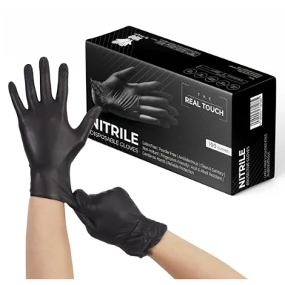 Imagen de K MART Guantes multiusos, sin polvo, desechables, extrafuertes, caja de 100