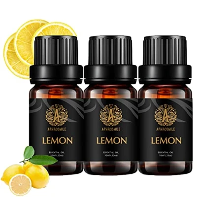 Imagen de Aromaterapia aceites esenciales de limón set, 100% puro olor Kit, 3 * 10 ml Grado Terapéutico fragancia fijó para el difusor