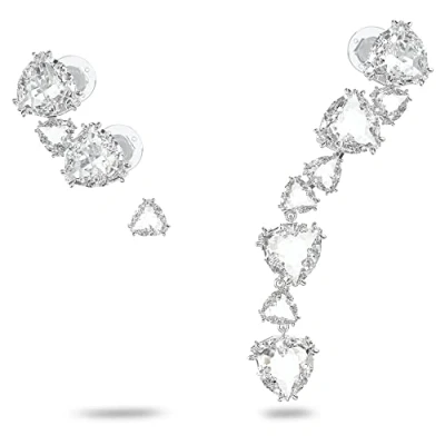 Imagen de Swarovski Pendientes Individuales Millenia para Mujer, con Baño de Rodio, Cristal Swarovski, Cierre Clip, Colección Mesmera