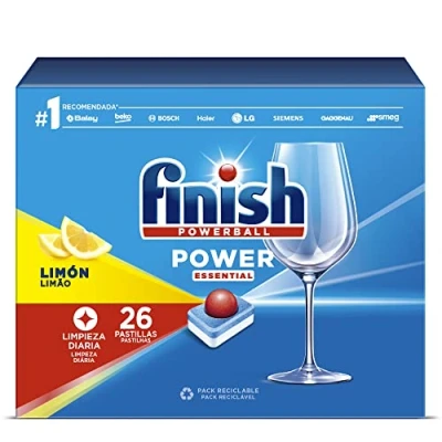 Imagen de Finish Powerball Power Essential pastillas para el pavavajillas Limón 26