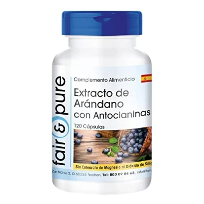 Imagen de Fair &amp; Pure® Arándano Azul con Antocianos Extracto de vegano Polvo en Cápsulas Alta pureza 120