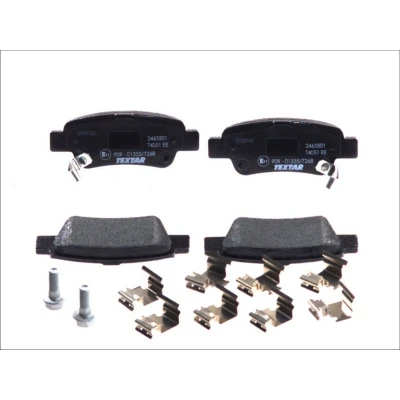 Imagen de TEXTAR 2463501 Juego de pastillas freno con avisador acústico desgaste tornillos pinza accesorios HONDA: CR V 4, 3