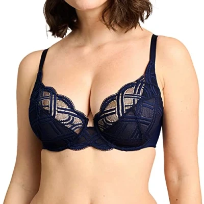 Imagen de Sans Complexe Elise Full Coverage Bra, Marine Blue, 105D Women&#039;s