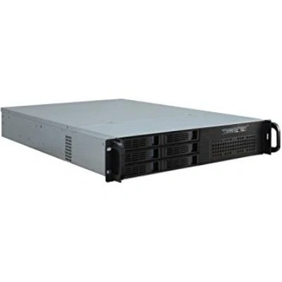 Imagen de Inter Tech IPC 2U 2406 Estante Negro, Plata Caja de ordenador (Estante, Servidor, Acero, Plata, ATX,EATX,EEB,Mini ITX,uATX, 2U)