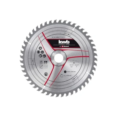Imagen de Einhell Hoja de sierra circular original (254 x 30 mm, diámetro 254 soporte 48 dientes, ancho corte 3,2 para sierras ingletadoras y circulares mesa)