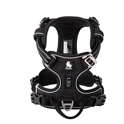 Imagen de WINHYEPET True Love Arnés para Perros sin tirones Mascotas Extra Reflectante pequeños, medianos y Grandes Ajustable de Malla Suave Acolchado Fácil Control TLH56512