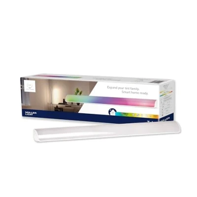 Imagen de tint TALPA Lámpara de ambiente LED inteligente, controlable por Alexa o mando a distancia, regulable pie bajo mueble con luz blanca y color 1800 6500 K, 55 cm