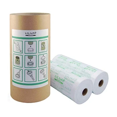 Imagen de LILNAP Recarga multicapa ligeramente perfumada con tratamiento antiolores EVOH compatible recambios Sangenic Tommee Tippee, Tec y Twist &amp; Click (400 m + tubo)
