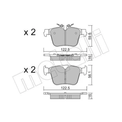 Imagen de METELLI 22 1329 0 Juego de pastillas freno preparado para indicador desgaste VOLVO: XC60 II, XC90 V60 II