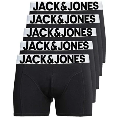 Imagen de Jack &amp; Jones Jacplain Solid Trunks, Hombre, 5 Unidades de Color Negro, XL