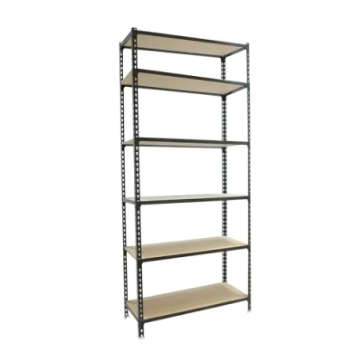Imagen de Simon Rack Estanteria Metalica, 2500x1200x300 mm, 6 Baldas de Madera, 200 kg Punto Flexión, Estanterias Almacenaje, Antracita/Madera Maderclick