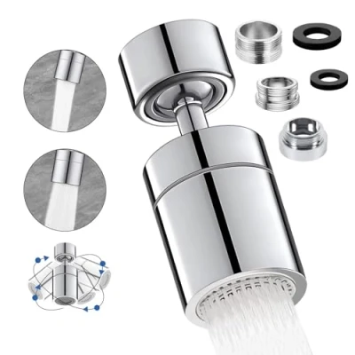 Imagen de DUNSOO Aireador Grifo Cocina, 360 Giratorio Atomizador Grifo, Ajustable 2 modos, Difusor Cocina Fregadero M22/M24