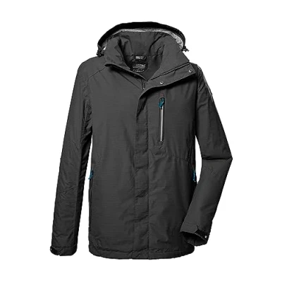 Imagen de killtec Hombre Chaqueta funcional/chaqueta de exterior con capucha desmontable KOS 256 MN JCKT_CARLEB, dark anthracite, 4XL, 41364 000