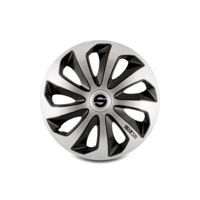 Imagen de SPARCO SICILIA SPC1373SVBK Tapacubos 13in negro/plata