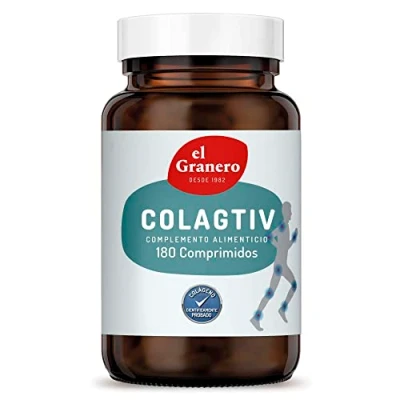 Imagen de El Granero Integral Complemento Alimenticio Colagtiv para Cartílagos y Huesos 180 Comprimidos Ayuda a Mejorar la Salud de las Articulaciones Contiene Colágeno, Glucosamina Vitamina C