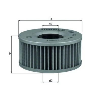 Imagen de MAHLE ORIGINAL OX 802 Filtro de aceite Cartucho filtrante