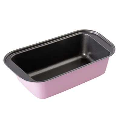 Imagen de wenco Premium Mini molde para tarta de rey (14,4 x 8,4 4 cm, dimensiones interiores (longitud exterior: 18 cm), antiadherente, acero al carbono, color rosa