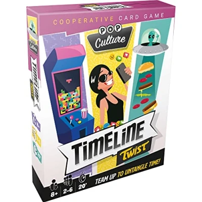 Imagen de Timeline Twist Pop Culture Edition,Juego de trivia,Juego estrategia,Juego cooperativo,Divertido juego familiar para niños y adultos,Tiempo promedio 20 minutos,Fabricado por Zygomatic