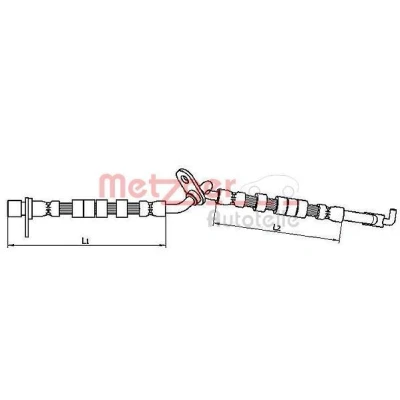 Imagen de METZGER 4110708 Latiguillos de Freno 258, 254 MAZDA: 6 Berlina