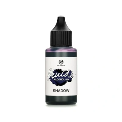 Imagen de Octopus 30ml Fluids alcohol Ink SHADOW, Tinta al para Fluid Art y Resin Art, gris azul