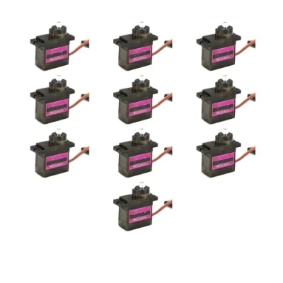 Imagen de Fasizi 10 Piezas Metal Gear RC Micro Servo para avión helicóptero Coche Barco Modelo