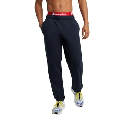 Imagen de Champion Powerblend Pantalón de Forro Polar con Parte Inferior Relajada, Azul Marino, M para Hombre