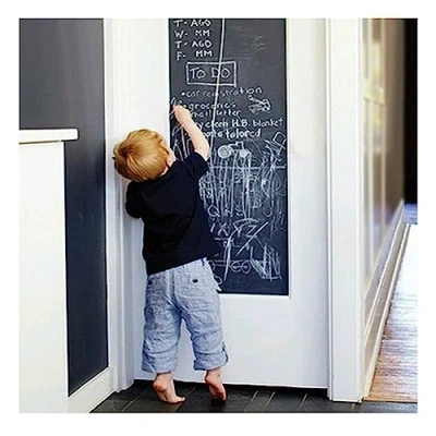 Imagen de EVBEA Pizarra Negra Autoadhesivo Pegatinas Pared Tiza Vinilo Papel Adhesivo 43cm x 200cm para la Escuela Casera Oficina