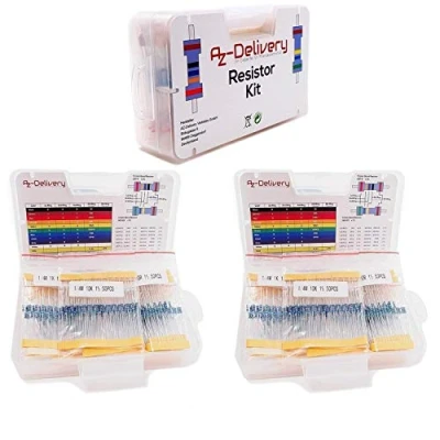 Imagen de AZDelivery 3 x Kits de Resistencias 525 Piezas, 0 Ohm 1M Compatible con Arduino E Book Incluido!