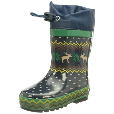 Imagen de Playshoes Botas de Goma Forradas, lluvia Unisex niños, Azul Marino Noruego, 20 EU
