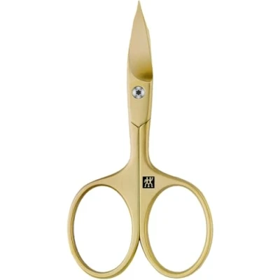 Imagen de ZWILLING Tijeras combinadas para uñas (tijeras y cutículas, filo curvado punta fina un corte preciso), Premium, doradas, 90 mm
