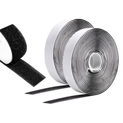 Imagen de Vinabo Auto Adhesivo Cinta de gancho Y Bucle 5 m X 20 mm, doble cara bucle, Fuerte Hook Loop Bandas Para Coser (Negro)