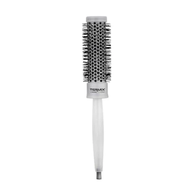 Imagen de Termix Cepillo de pelo C·Ramic redondo Ø28 mm transparente Con tecnología cerámica que aporta un brillo extra al cabello y evita el encrespamiento. Disponible en 8 diámetros formato Pack, Blanco