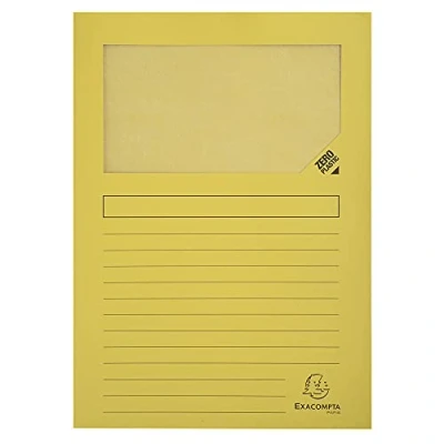 Imagen de Exacompta 50259E Lote de 25 Subcarpetas Forever 120 con ventana e impresas, Color Amarillo