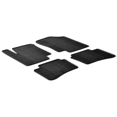 Imagen de Gledring 0196 Juego de alfombrillas suelo Caucho delante y detrás 4 negro 750mm 550mm HYUNDAI: i20 I Hatchback
