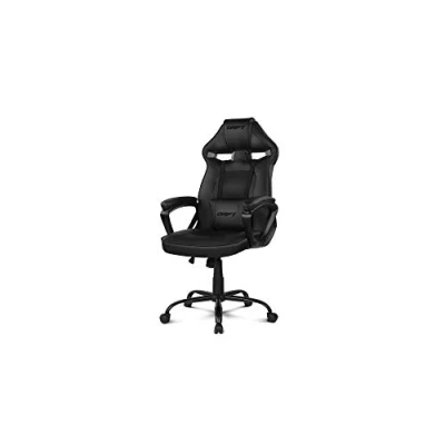 Imagen de Drift DR50B Silla Gaming Profesional, Polipiel, reposabrazos Acolchados, Piston Clase 4, Asiento basculante, Altura Regulable, cojín Lumbar, Color Negro