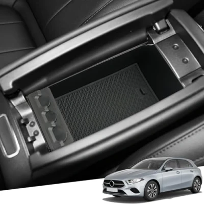 Imagen de YEE PIN Bandeja de Guantera Benz A Clase W177 V177 2018 2021 / B W247 2019 GLA H247 SUV 2020 CLA C118 para Apoyabrazos Caja Consola Central Reposabrazos Almacenar Interior