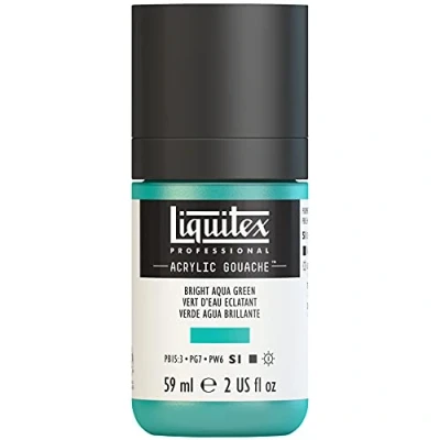 Imagen de Liquitex Professional Gouache acrílico extrafino viscocidad Baja, Tubo, Verde Agua Brillante, 59 ml (Paquete de 1),