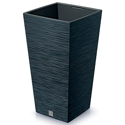Imagen de Macetero color antracita, con depósito, colección FURU, de 39,5 x 75,5 cm, capacidad 37 L.