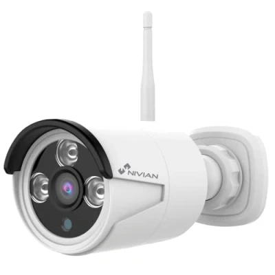 Imagen de Nivian Kit de Cámaras Vigilancia WiFi 2K con Grabador 10CH y 8 Exterior Impermeables IP66,Visión Nocturna, Detección Movimiento, Fácil Instalación Sin Cables, Notificaciones en App
