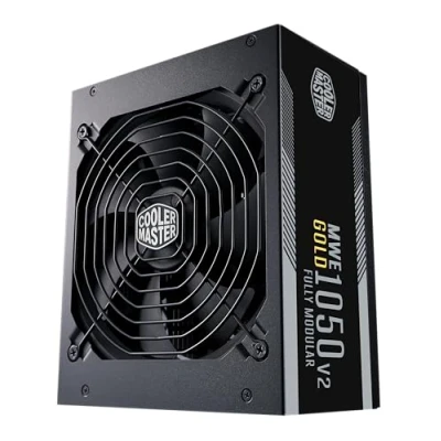 Imagen de Cooler Master MWE Gold 1050 V2 ATX 3.0 Fuente de Alimentación Modular (Enchufe UE) Soporte 3.0, 80 PLUS 1050W, Cables Planos, Ventilador FDB 140mm, Alto Umbral Temperatura, 10 Años Garantía