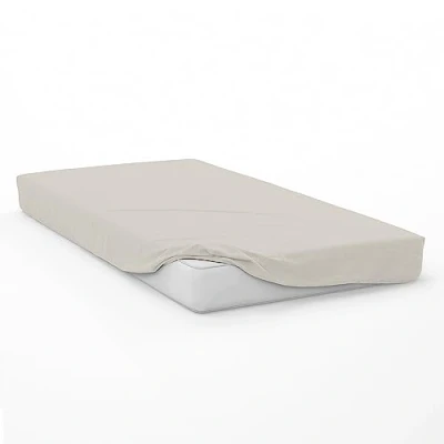 Imagen de Soleil d&#039;ocre Sábana Ajustable Bebe en algodón de 57 Hilos, Beige (Crudo), 60 x 120 cm